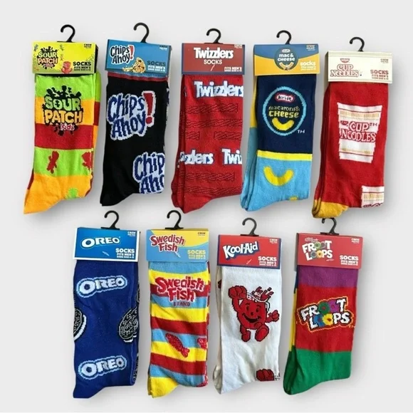 Men's Chip’s Ahoy Black Socks Fun Socks - Picture 5 of 5